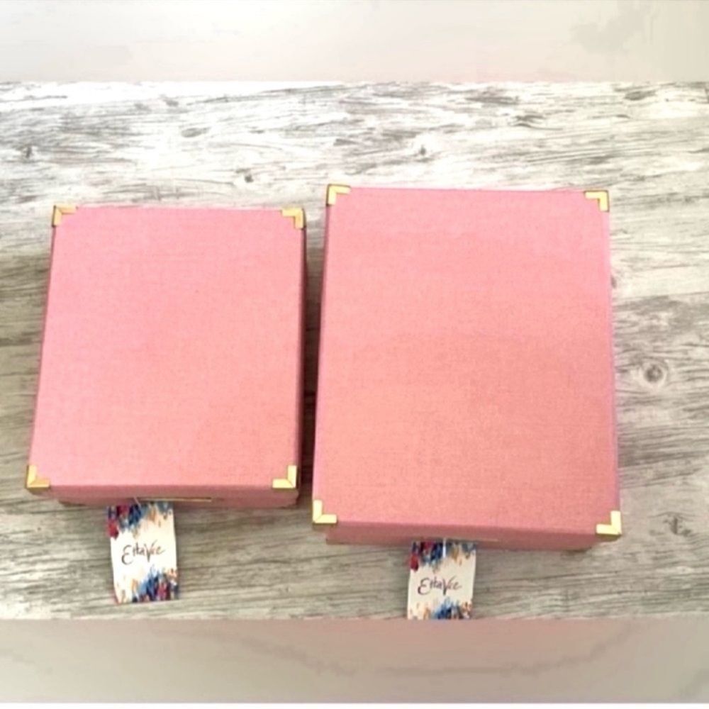 NWT Set of 2 pink storage Boxes
